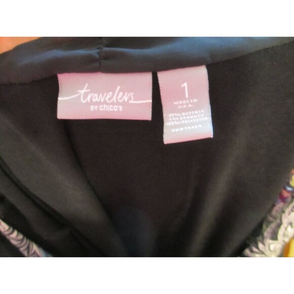 Chicos Travelers Gray Beaded Embellished Open Front Vest Size 1 Polyester Blend - Picture 11 of 11